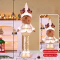 Stehender Weihnachtsrentier-Plüsch mit Teleskopbeinen, Höhe verstellbar 62-92 cm - Elch / Groß 92CM