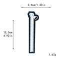 White embroidered zipper applique patch for DIY clothing repair, 12.5cm by 3.4cm - 11784 (12.5x3.4cm/1.67g)