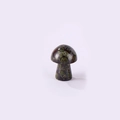 Polished natural mushroom gemstone pendant in mottled green and brown crystal stone - Dragon Blood Stone / 15*20mm