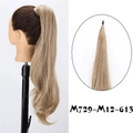 28 inch wrap around long ponytail extension in mixed brown and blonde color - M12-613 Mixed Blonde