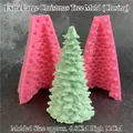 3D Christmas tree silicone mold set for candles and baking with realistic leaf textures - Extra Large Christmas Tree Clamshell Mold