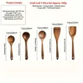 Acacia wood 5-piece kitchen utensil set with spatulas and spoons size measurements - Confusa Acacia 5-Piece Set / Approx 460g