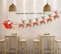 Striscione natalizio 3m con Babbo Natale e renne, bandierina 16x21cm per decoro pareti - Stile slitta con renne 2.8m