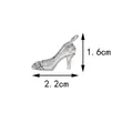 Mini high heel pendant with sparkling crystals for DIY jewelry making, 2.2cm x 1.6cm size - White K High Heel (No Enamel)