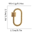 Golden micro-pave twisted clasp for DIY jewelry, 2.7cm length with 4.1g weight - Gold Twisted Clasp Style (DBN023-1)
