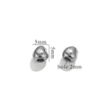 Zwei 5mm silberne barocke Edelstahlperlen mit 2mm Loch für DIY Schmuckherstellung - Stil F / 5x5mm / Stahlfarbe