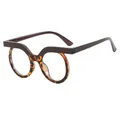 Occhiali rotondi anti-luce blu stile civetta con montatura tartarugata marrone C3 - Rosso Vino & Tartaruga