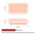 Moule à glaçons rose en silicone à 8 cavités patte de chat avec dimensions précises - 8 Grilles Rectangulaires (DM-15-23)