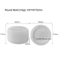 Round striped silicone mold for DIY resin storage jars and candle holders with lid - Striped Round Storage Box Mold with Lid J-275