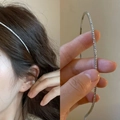 Serre-tête fin argenté élégant avec cristaux de zircone scintillants pour femme - Style Incrusté de Zircone Ton Argent