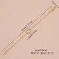 18K gold plated copper tennis bracelet with heart-shaped zircon stones and 18.5cm length - Heart Style