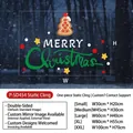Green Christmas gingerbread man static cling window sticker with various size options - Gingerbread Man (P-SD454) / Small (30x20cm)
