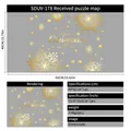 Golden Christmas snowflake static window stickers with Merry Christmas text for glass decor - Golden Snowflake Greetings (40*60cm)