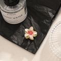 Bohemian frangipani hair claw clip with red and white gradient enamel flower petals - 10# White