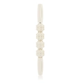 Beige manual muscle massage roller with textured gear balls for leg recovery and relief - Ivory