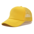 Classic bright yellow foam trucker hat with breathable mesh back and a curved brim style - One Size / Ginger Yellow