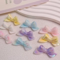 Luminous double-color 3D bow beads with pearlescent finish for DIY phone chains and crafts - 20x46mm/Aperture Approx 2.5mm / Luminous Mixed Colors