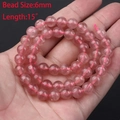 Translucent strawberry quartz beads 6mm on 15 inch strand for jewelry making - 6mm Bead