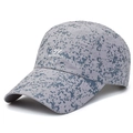 Casquette de baseball respirante à séchage rapide avec motif camouflage lavande - Réglable / Gris clair