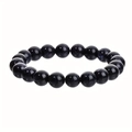 Deep blue 10mm blue sandstone beaded bracelet with sparkling starlight effect - 10mm Blue Sandstone