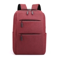 Business USB laptop backpack in burgundy red with multi-compartment design for travel - 1-Piece / Red