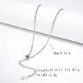 Silver Figaro chain necklace in stainless steel with 3mm width and lobster clasp - 3.0mm Curb Link Chain - Silver