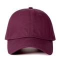 Classic burgundy cotton baseball cap with a six-panel structure and curved brim design - One Size / Burgundy
