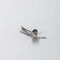 Orecchino a perno in acciaio inox 0,8x6mm con disco da 3,5mm per piercing fai-da-te - Supporto per Diamante da 3.5mm (配件005) (Asta Singola)