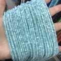 Light blue square 2-3mm natural stone loose beads for DIY jewelry making - 27-Amazonite (Natural)