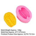 Pink silicone mold for realistic orange pulp candle making and DIY plaster craft - 1# Large Fat Fried Dough Stick B361 Pink / Pink