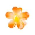 Detailed view of flower-shaped hair claw clip in orange and yellow gradient finish - Orange Gradient