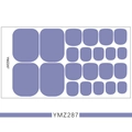 Detail of 22 pieces soft purple 3D solid color toenail stickers set model YMZ287 - YMZ287-Light Purple