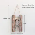Rustikale Wanddekoration aus Holz mit Summer-Schriftzug und Hydrokultur-Vase - Wandmontierte Vase (Einzelne Flasche) Klein