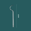 Silver stainless steel dental pick tool with non-slip handle 62mm length variant - Single Short Round Pick