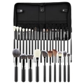 Set professionale da 30 pennelli per trucco con custodia da viaggio nera e setole sintetiche - Set da 30 Pezzi Con Borsa / Nero