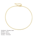 1.5mm vergoldete Edelstahl Schlangenkette Halskette minimalistischer Schmuck 35+3cm - 1.5mm x 35+3cm / Gold