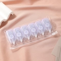 Set of 6 high-capacity white correction tapes in a transparent zipper storage bag - Pure White (6-Pack)