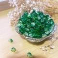 Green 8mm glass beads with gold foil for DIY jewelry making in a glass bowl - 33# Jade-Cracked Emerald Green