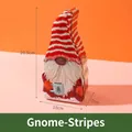 Christmas gnome tin candy box with striped hat and mug, 20.5x10cm festive gift container - Santa Claus - Stripe