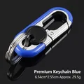 Llavero de coche de metal azul y plata con hebilla de resorte y aro de acero - Sin Logo / Azul