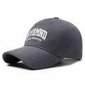 Berretto da baseball in cotone grigio scuro con ricamo bianco 3D NVRMND per il tempo libero - Regolabile / Grigio
