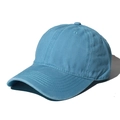 Classic light blue vintage washed cotton baseball cap with six-panel structure - Adjustable / Light Blue