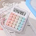 Cute desktop calculator with pink and blue round buttons and 12-digit LCD display - Dopamine 12-Digit Multi-Color 2310b