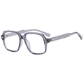 Occhiali anti-luce blu con montatura quadrata in resina trasparente grigio-viola - Grigio Trasparente C03