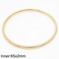 Poliertes goldfarbenes minimalistisches 2-mm-Armband mit 65 mm Innendurchmesser - Einfach Poliert (KB180090-LO) / 65*2mm (Einzelstück) / Gold