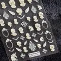 Autocollants 5D gaufrés style Rococo avec portraits vintage et motifs de licorne - TS-524 Ère Rococo