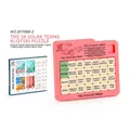 Magnetic 24 solar terms sliding puzzle toy in pink base with premium packaging box - 24 Solar Terms Red (BY068-3)
