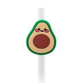 Cute avocado silicone straw cover dust cap protector for drinking straws accessory - 8801-01 Cartoon Avocado