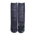 Unisex 3D animal paw print socks featuring realistic cat foot pattern and dark grey fur texture - Black Bear