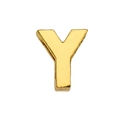 DIY gold tone 8mm metal letter Y charm with polished finish for jewelry keychains - Letter-Y / 8mm (Inner Diameter)